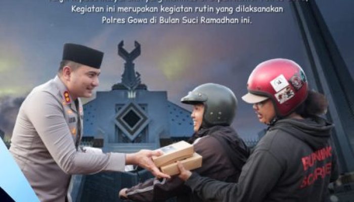 Indahnya Berbagi di Bulan Suci, Polres Gowa dan Polsek Jajaran Bagikan Takjil Setiap Hari