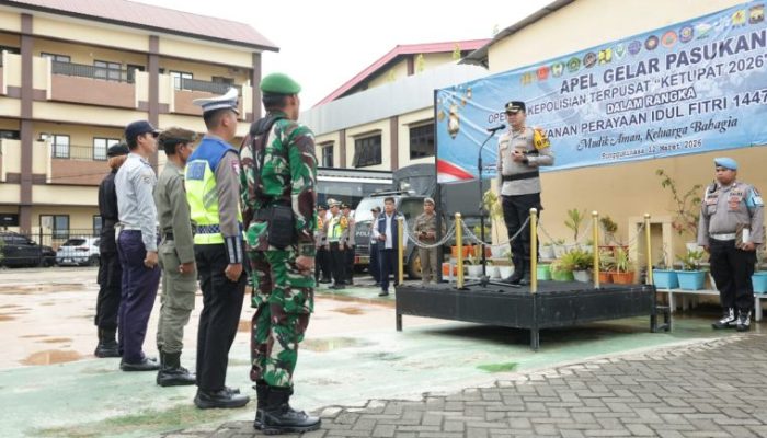 Sinergitas TNI–Polri dan Instansi Terkait Warnai Apel Gelar Pasukan Operasi Ketupat 2026 di Gowa