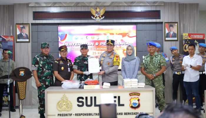 Polda Sulsel Musnahkan Barang Bukti Narkotika Jenis Kokain Bruto 25 Kg Hasil Temuan di Kepulauan Selayar