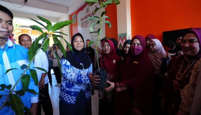 TP PKK Sulsel Edukasi Pelajar di Wajo Lewat Program “Go to School”, Salurkan Bibit dan Tempat Sampah Pilah