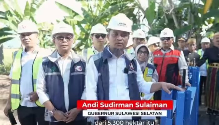 Perkuat Jaringan Irigasi, Gubernur Sulsel Groundbreaking Program MYP Irigasi di Soppeng-Bone-Wajo
