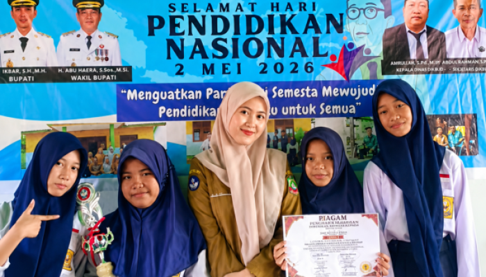 SMPN Satap 6 Motui Juara 1 Tebak Kata Matematika Nasional di PAMER XlX UHO 2026