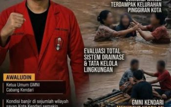 Banjir Kian Parah di Sayap Kota Kendari, GMNI Kritik Keras Ketimpangan Perhatian Pemkot