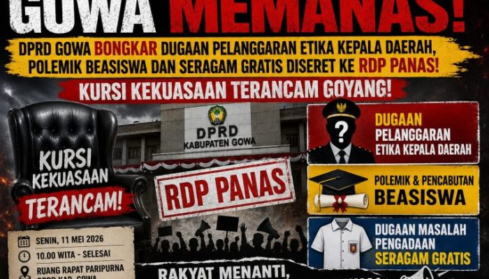 Gowa Memanas! DPRD Bongkar Dugaan Pelanggaran Etika Kepala Daerah, Polemik Beasiswa dan Seragam Gratis Diseret ke RDP Panas