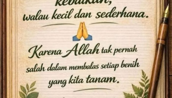 Renungan Hari Ini: Menanam Kebaikan, Sekecil Apa pun Itu