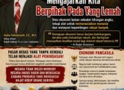 Tak Perlu Titel Luar Negeri Jika Mahzab Ekonomi Pasar Jadi Penindasan Buruh dan Petani serta Tidak Mampu Lindungi Kekayaan Alam