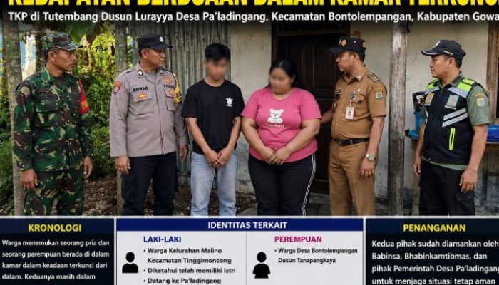 Warga Geger, Seorang Pria Beristri Kedapatan Berduaan Dalam Kamar Terkunci di Desa Pa’ladingang