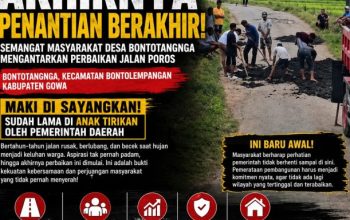 Akhirnya Penantian Berakhir Semangat Masyarakat Desa Bontotangnga Mengantarkan Perbaikan Jalan Poros yang Lama Terabaikan