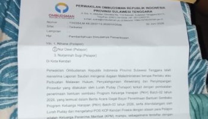 Terlapor di Ombudsman, Warga Puday Desak Walikota Kendari Copot Lurahnya