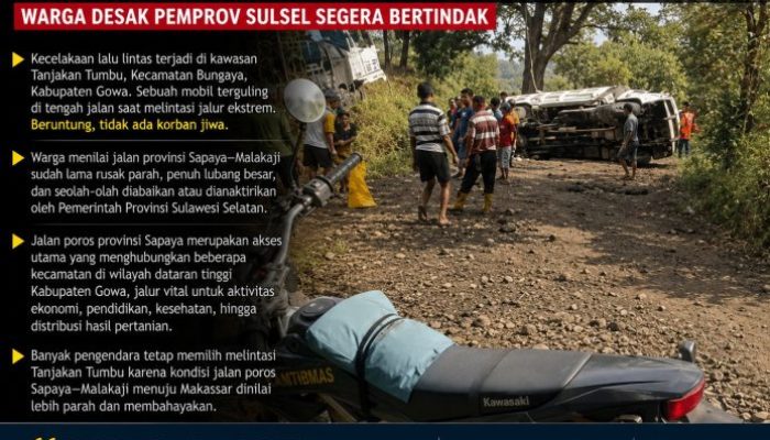 Tanjakan Tumbu Kembali Telan Kecelakaan, Mobil Terguling di Jalur Ekstrem, Warga Desak Pemprov Sulsel Segera Bertindak