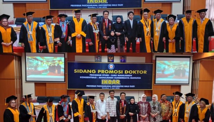 Kenang Pesan Almarhum Ayah, Bupati Konut Ikbar Sampaikan Perjalanan Hidup pada Sidang Promosi Doktor