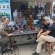 Gerebek pasar sambil ngopi bareng, Kapolsek Tompobulu/polres Gowa Ajak masyarakat menjaga ketertiban umum.