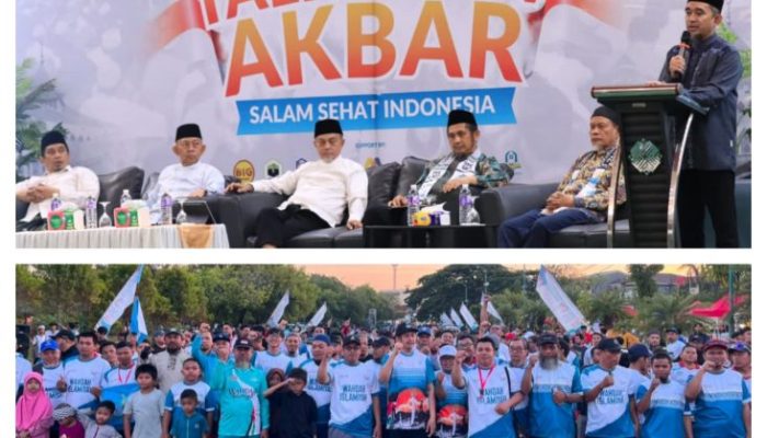Ribuan Warga Makassar Meriahkan Talkshow dan Jalan Sehat Semarak Muktamar V Wahdah Islamiyah