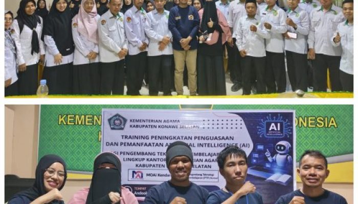 Gandeng MOAi Kendari, PTP Kemenag Konsel Laksanakan Pelatihan Artificial Intelligence bagi Tenaga Pengembang Teknologi Pembelajaran