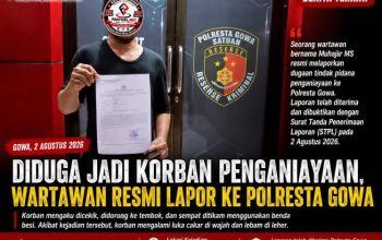 Diduga Jadi Korban Penganiayaan, Seorang Wartawan Resmi Lapor ke Polresta Gowa