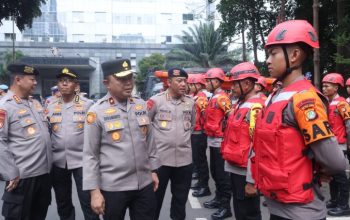 Polda Metro Jaya Gelar Apel Kesiapan Personel dan Peralatan Penanganan Bencana