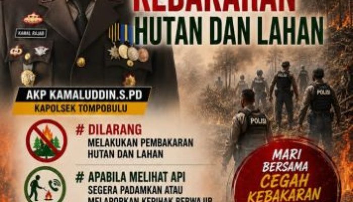 Kapolsek Tompobulu Imbau Warga Waspadai Kebakaran Hutan dan Lahan di Musim Kemarau