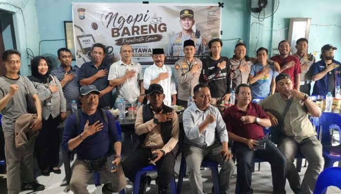 Duduk Bersama Berdialog dan Bersinergi, Kapolresta Gowa Ngopi Bareng Wartawan