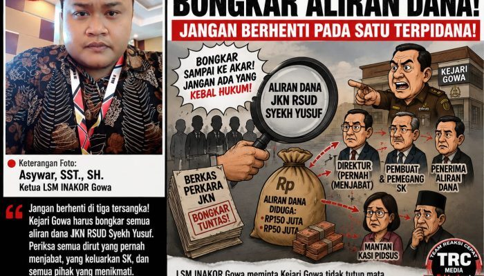 JKN RSUD Syekh Yusuf Geger! INAKOR: Jangan Berhenti di Tiga Tersangka