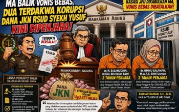 Kasasi JPU Menggigit, MA Batalkan Vonis Bebas Dua Terdakwa Korupsi Dana JKN RSUD Syekh Yusuf