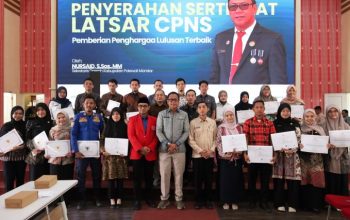 162 CPNS Polewali Mandar Terima Sertifikat Latsar, Personel Satpol PP dan Damkar Borong Penghargaan Lulusan Terbaik