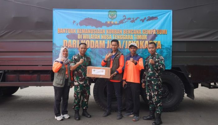 Kodam Jaya Kirim Bantuan Kemanusian Untuk Korban Gempa NTT