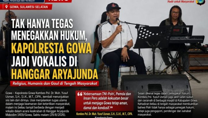 Tak Hanya Tegas Menegakkan Hukum, Kapolresta Gowa Yusuf Usman Tampil Religius Hingga Jadi Vokalis