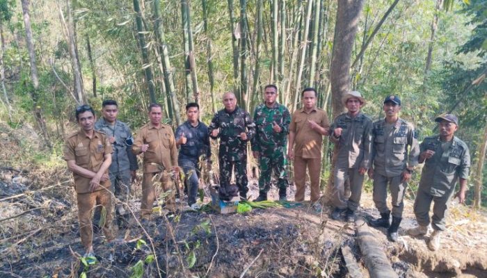 Kebakaran Lahan Seluas 2 Ha di Kec. Manuju Berhasil Dipadamkan Gabungan TNI dan Satpol PP