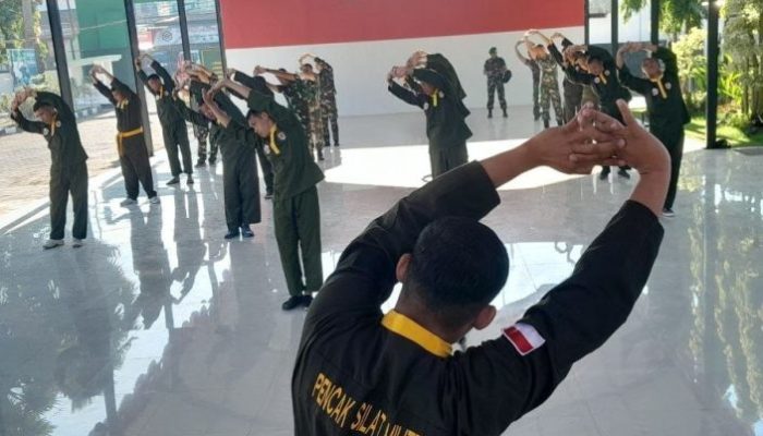 Pencak Silat Militer Jadi Ajang Pembinaan Fisik Rutin Personel Kodim 1409,Gowa