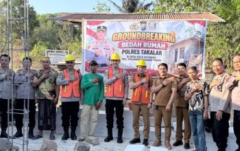 Polres Takalar Groudbreaking Bedah Rumah Di Kaleko’mara,Kades Apresiasi Setinggi Tingginya