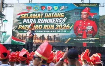 Dandim 1409/Gowa Turut Hadir dan Ikuti Keseruan Elite Run Patonro HUT TNI ke-81