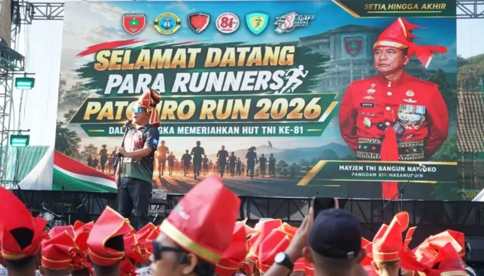 Dandim 1409/Gowa Turut Hadir dan Ikuti Keseruan Elite Run Patonro HUT TNI ke-81