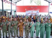 Meriahkan HUT TNI ke-81, Kodim 1409/Gowa Gelar Bazar dan Bakti Kesehatan Berbasis Vicon