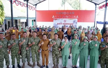 Meriahkan HUT TNI ke-81, Kodim 1409/Gowa Gelar Bazar dan Bakti Kesehatan Berbasis Vicon