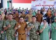 HUT TNI KE-81 di Gowa Diwarnai Bakti Kesehatan dan Bazar Murah