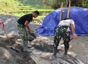 Semangat Kebersamaan Hiasi Pengerjaan Jembatan Garuda Tahap VI di Kabupaten Gowa
