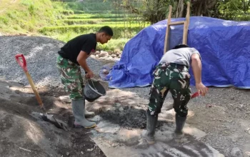 Semangat Kebersamaan Hiasi Pengerjaan Jembatan Garuda Tahap VI di Kabupaten Gowa