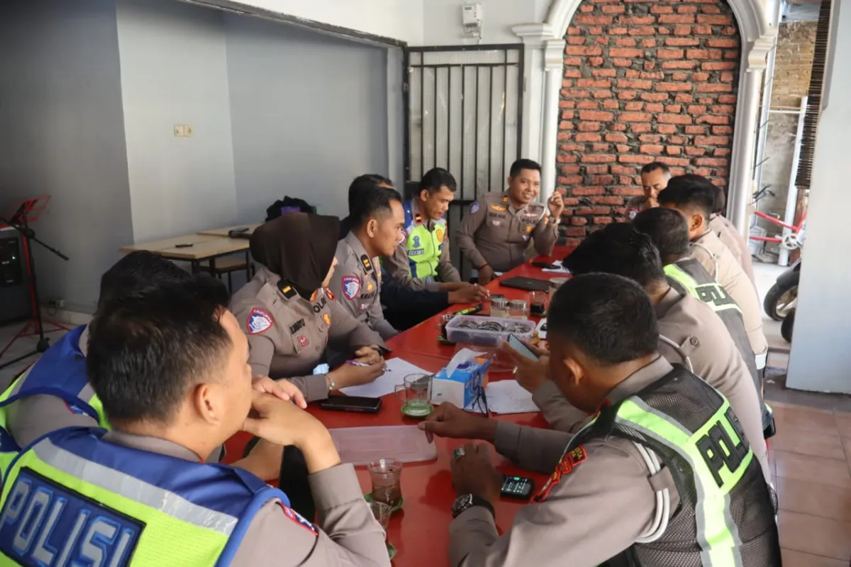Kasat Lantas Polresta Gowa Pimpin Rapat Persiapan Semarak HUT Lantas ke-71