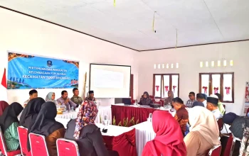 Suasana Rapat Pertemuan Lintas Sektor dalam membahas peran penunjang bagi Forum Ramah Anak Kecamatan Togo Binongko
