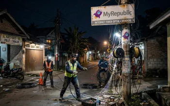 Bandel! Kantongi Teguran Bupati, My Republik Kembali Tarik Kabel Ilegal Di Kacci Kacci Takalar