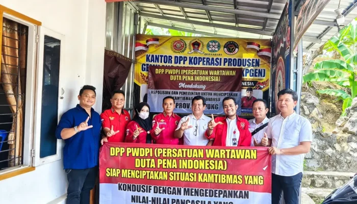 Terima Kunjungan Tim Polda, Ketum PWDPI Dukung Wujudkan Lampung Kondusif