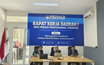 Rakerda I DPD PERADI Profesional Kendari: Konsolidasi Organisasi dan Penguatan Advokat Berintegritas