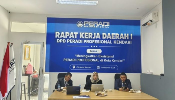Rakerda I DPD PERADI Profesional Kendari: Konsolidasi Organisasi dan Penguatan Advokat Berintegritas