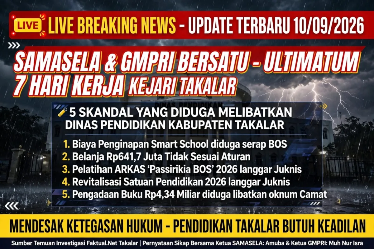Kebal Hukum Kadisbud & Oknum Camat Koalisi Lembaga Ultimatum Kejaksaan Takalar 7 Hari Kerja
