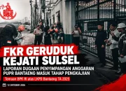 FKR Gelar Aksi Unjuk Rasa di Kejati Sulsel, Terkait Laporan Dugaan Penyimpangan Anggaran Dinas PUPR Bantaeng