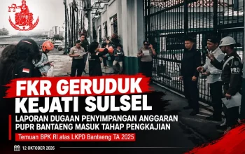 FKR Gelar Aksi Unjuk Rasa di Kejati Sulsel, Terkait Laporan Dugaan Penyimpangan Anggaran Dinas PUPR Bantaeng