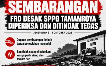 Bau Busuk Siang Malam di Rasakan Oleh Warga, Dapur MBG Tamanroya Jeneponto Diduga Buang Limbah Sembarangan