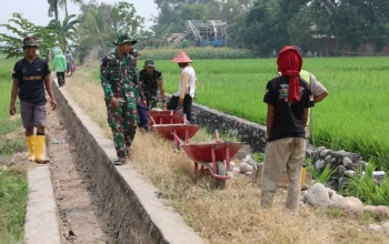 Kemandirian Desa Kalebarembeng Terpacu Lewat Pembangunan Talud TMMD Ke-130