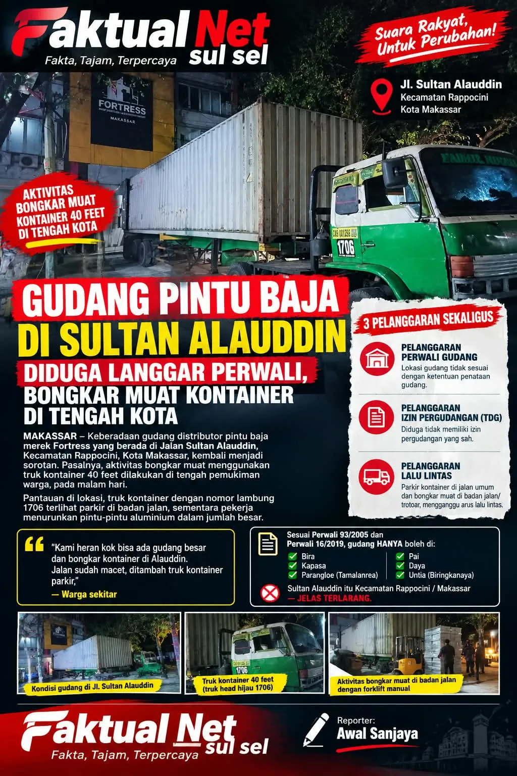 Gudang Fortress di Jalan Sultan Alauddin Makassar Bakal Diperiksa, Dinas Siapkan Audit Investigasi