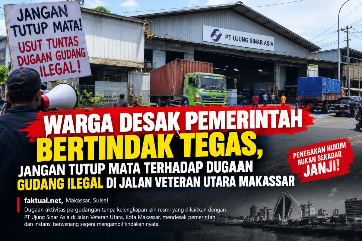 Warga Desak Pemerintah Bertindak Tegas, Jangan Tutup Mata terhadap Dugaan Gudang Ilegal di Jalan Veteran Utara Makassar